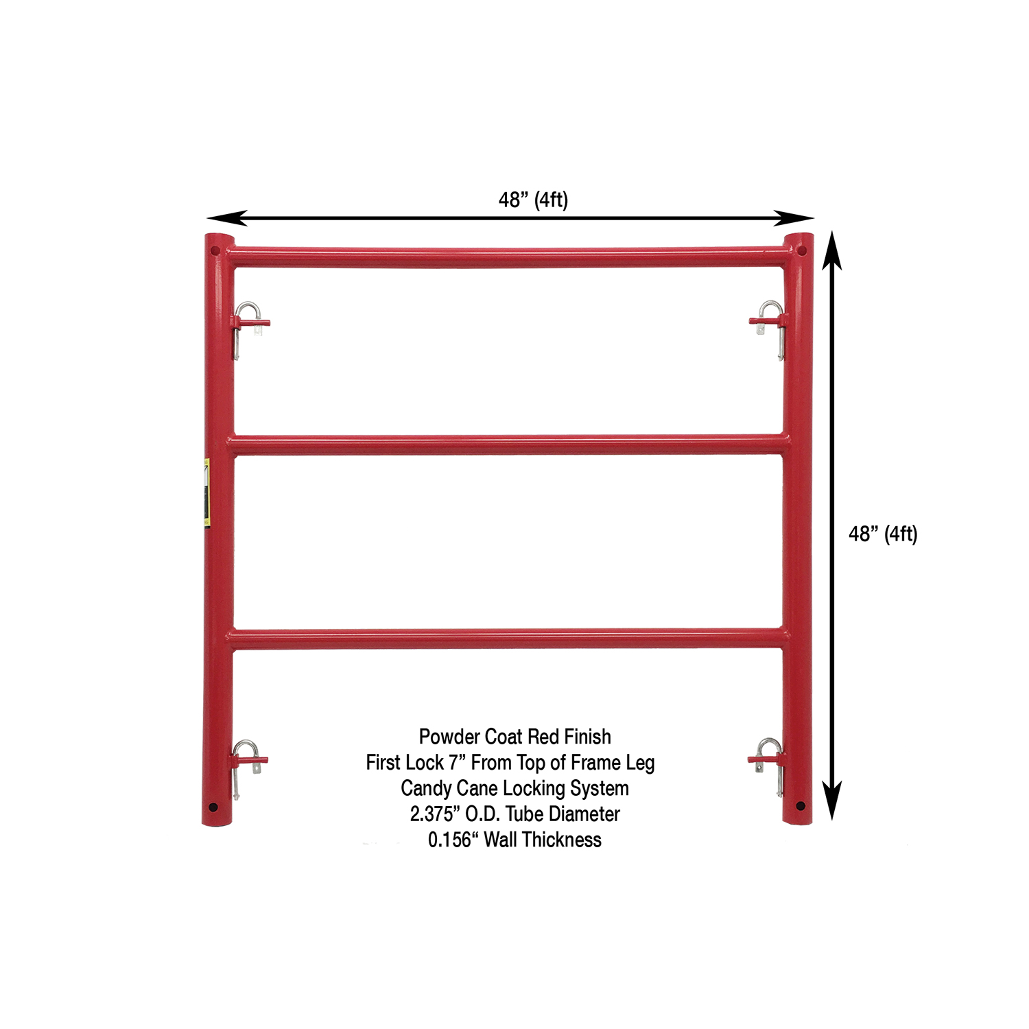 Measurement View 4ft X 4ft 10K Shoring Frame