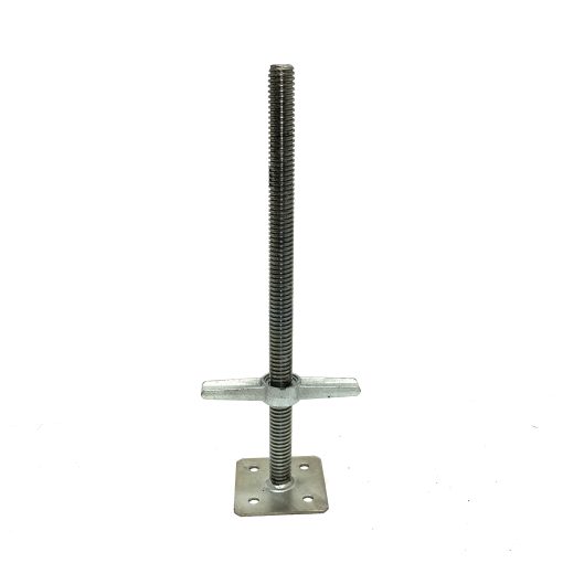 24in Screw Jack (Leveling Jack) | Solid Stem |  Fixed Base Plate