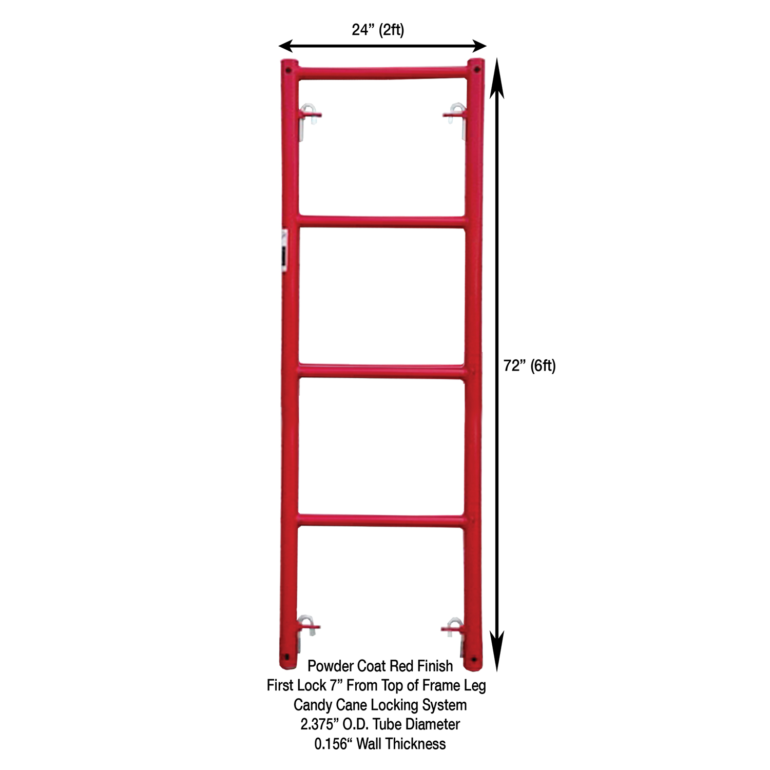Measurement View 2ft X 6ft 10K Shoring Frame