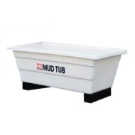 Multiquip 10 cubic foot plastic mortar tub MUDTUB with skid mount and caster options