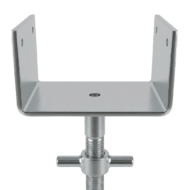 Adjustable solid U-head jack 8x9 for scaffolding shoring support