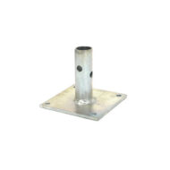 5" x 5" scaffolding base plate with 1-7/16" stem for Safeway style frames, ensuring stable support