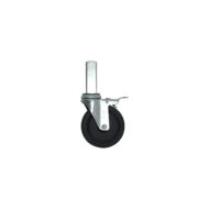 5 inch locking caster wheel for Baker Perry scaffolding - galvanized steel square stem - USA Scaffolding