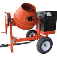 7 CF TK Concrete Mixer, Gas-Powered, for efficient mixing of concrete and mortar on construction sites.