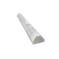 6 foot reinforced concrete wheel stop with two installation pins for parking lot safety.