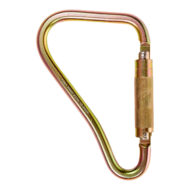 KStrong FC11020 Large Steel Carabiner with 2-inch gate opening, ideal for secure scaffolding connections and fall protection.