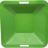 Impact resistant green Gatorback mortar pan with 1.75 cubic foot capacity for masons