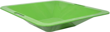 Impact resistant green Gatorback mortar pan with 1.75 cubic foot capacity for masons second angle