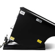 Heavy duty self-dump hopper for construction and industrial waste removal
