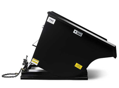 Heavy duty self-dump hopper for construction and industrial waste removal