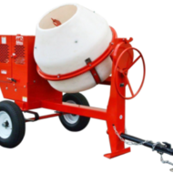 12 CF Multiquip MC12PH Concrete Mixer, Honda GX340, for efficient mixing of concrete and mortar on construction sites.