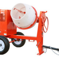 6 CF Multiquip MC64PE Concrete Mixer, Electric, for efficient mixing of concrete and mortar on construction sites.