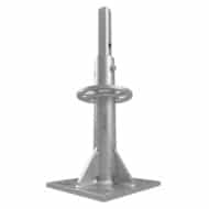 Heavy-duty Ringlock caster adaptor in hot-dip galvanized structural steel for mobile scaffolding