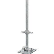 1-1/4 inch Screw Jack with Swivel Base Plate - Galvanized Steel