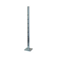 Adjustable 24-inch scaffolding base plate extension for leveling on uneven surfaces and increasing platform height