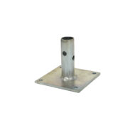 USA Scaffolding 5x5 Base Plate with 1-3/8 Inch Stem - Heavy Duty Steel Scaffolding Base Plate