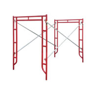 5' x 6'7" W-Style heavy-duty walk-thru scaffold frame set with red powder coat finish