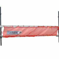 Titan Pump Jack Safety Net 22 ft - Orange Nylon Industrial Strength Guard Rail Net from USA Scaffolding