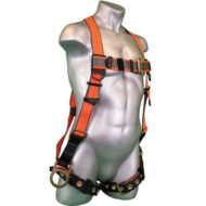WARTHOG Side D-Ring Safety Harness with Tongue Buckle Legs - Front View