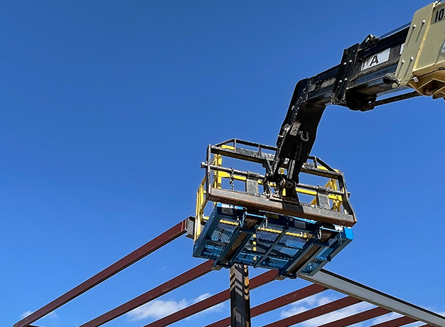 1205 Star Industries Safety Work Platform for Forklifts SKU 1205 OSHA compliant aerial work cage in action
