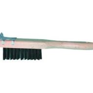 11-1/2 inch Magnolia Brush Steel Wire Scratch Brush, heavy-duty tool for cleaning masonry, concrete, and metal surfaces in construction.