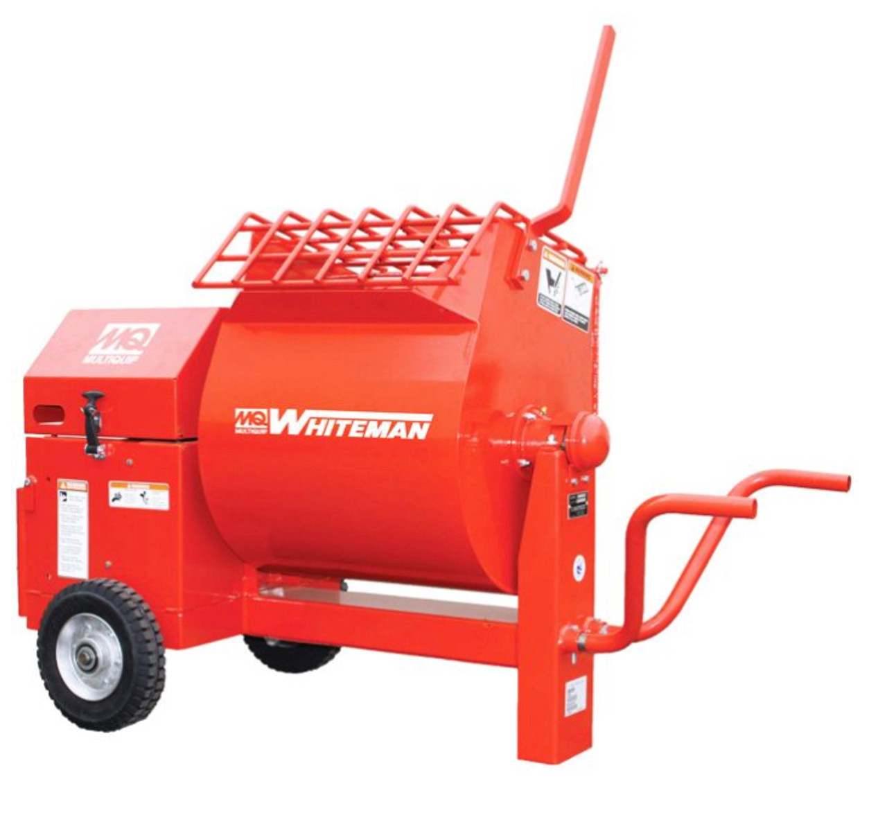 4.5 CF Whiteman Mortar Mixer, Gas-Powered, for efficient mixing of mortar and concrete on construction sites.