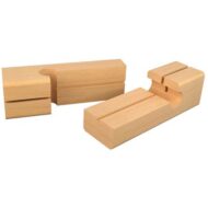 Standard 4-inch wood line blocks for masonry, ensuring straight brick and block lines on construction sites