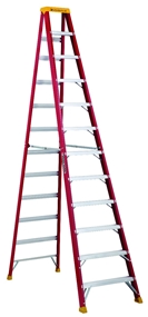 Alt Text: FS1508 Louisville Fiberglass Stepladder Type 1A 300 lb. capacity non-conductive safety ladder