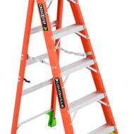 FXS1506 Louisville Fiberglass Cross-Step Ladder 6ft Type IA 300 lb. capacity 2-in-1 step and shelf ladder