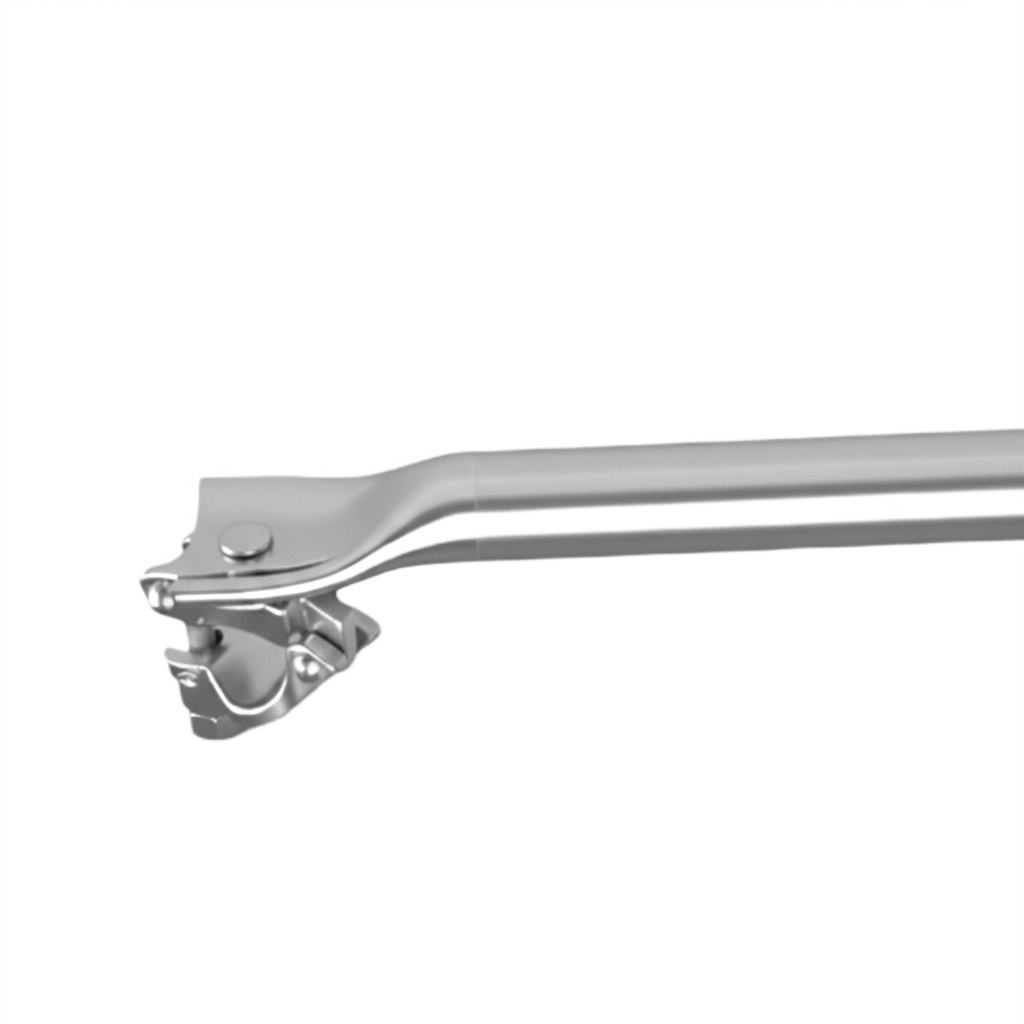 Swivel Clamp Brace, available in 6'6", 8', and universal sizes, designed for secure and adjustable scaffolding connections on construction sites.