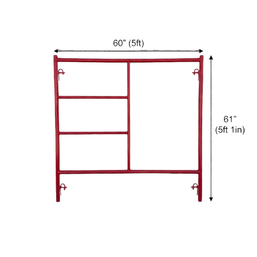 5' x 5'1" W-Style Single Ladder Scaffold Frame Dimensions