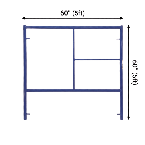 5' x 5' S-Style Single Ladder Scaffold Frame Dimensions