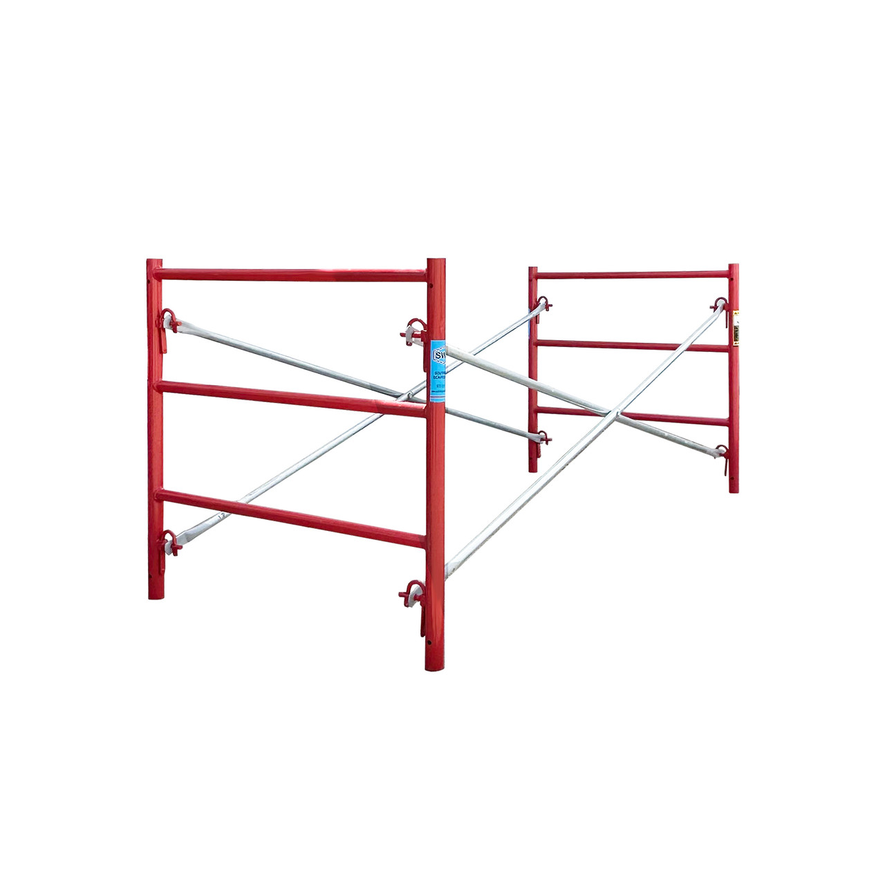 3x3.1 Waco Style Single Ladder Scaffold Frame Set - Complete Set with 2 Frames, Cross Braces, and Coupling Pins